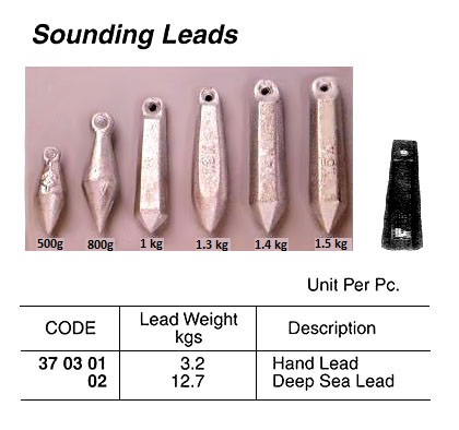 Sounding lead, 3.2 kg. 